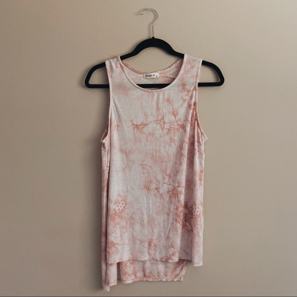 🆕 Ginger G | Acid Washed Peach Tank Top